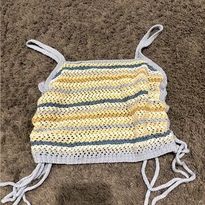 Striped Crochet Tank Top